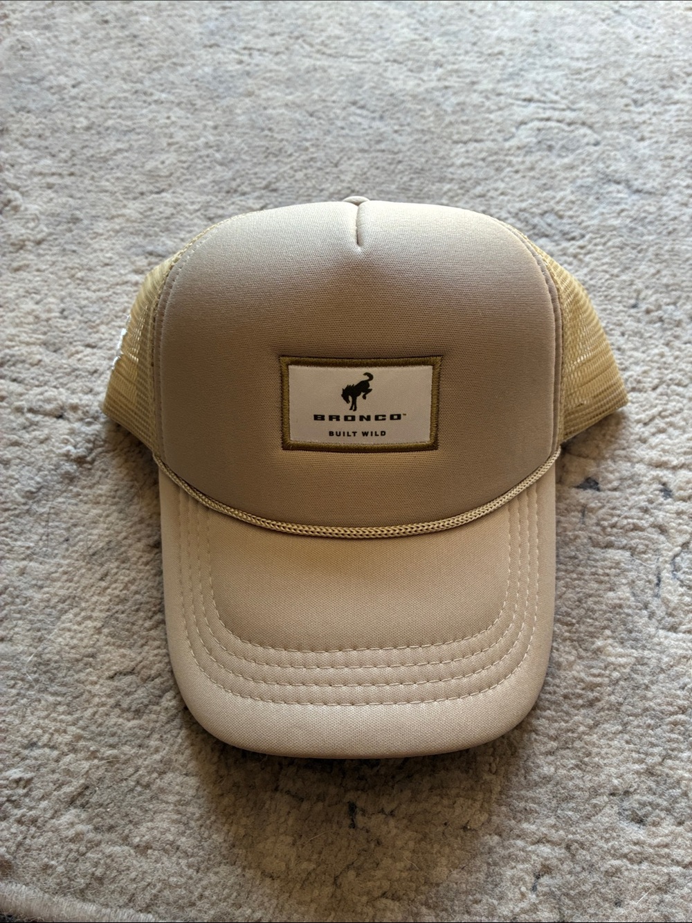 Tan beige bronco ford hat mesh